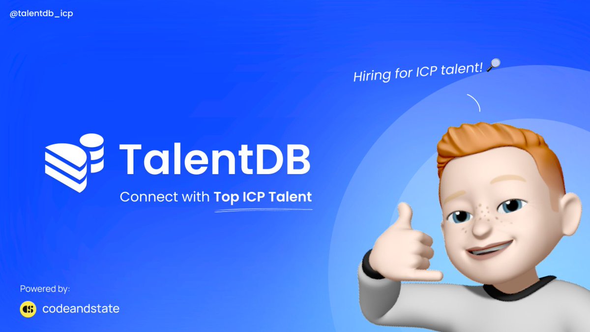 TalentDB_ICP's tweet photo. ��� Hey #ICP ecosystem!

At @TalentDB_ICP , we're on the hunt for:
🔍 Rust dev.
🔍 Svelte dev.
🔍 Flutter dev.
🔍 Unity dev.
🔍 Cryptographer
🔍 Frontend dev w/ Motoko &amp; Typescript

Know someone or fit the bill? DM us! ✉️

Please RT to spread the word!

#ICJobs #HiringNow https://t.co/yEBV3qC6nU