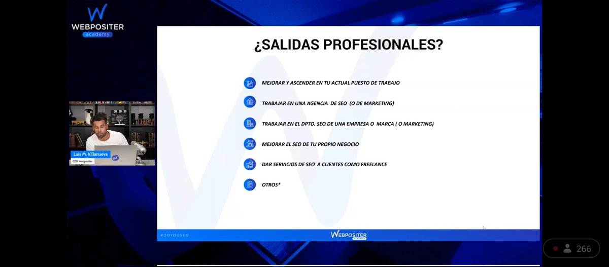 juliancrvera's tweet photo. Desde Colombia 🇨🇴 estamos viendo ¿Cuáles son las salidas profesionales del #MasterSEO de @WebpoAcademy?
Y hoy, @Lu1sma nos muestra en el #DOYOUSEO cuáles son.
🔴 Únete Ahora
https://t.co/TRCiTszmb3 https://t.co/RZl18HjTAW