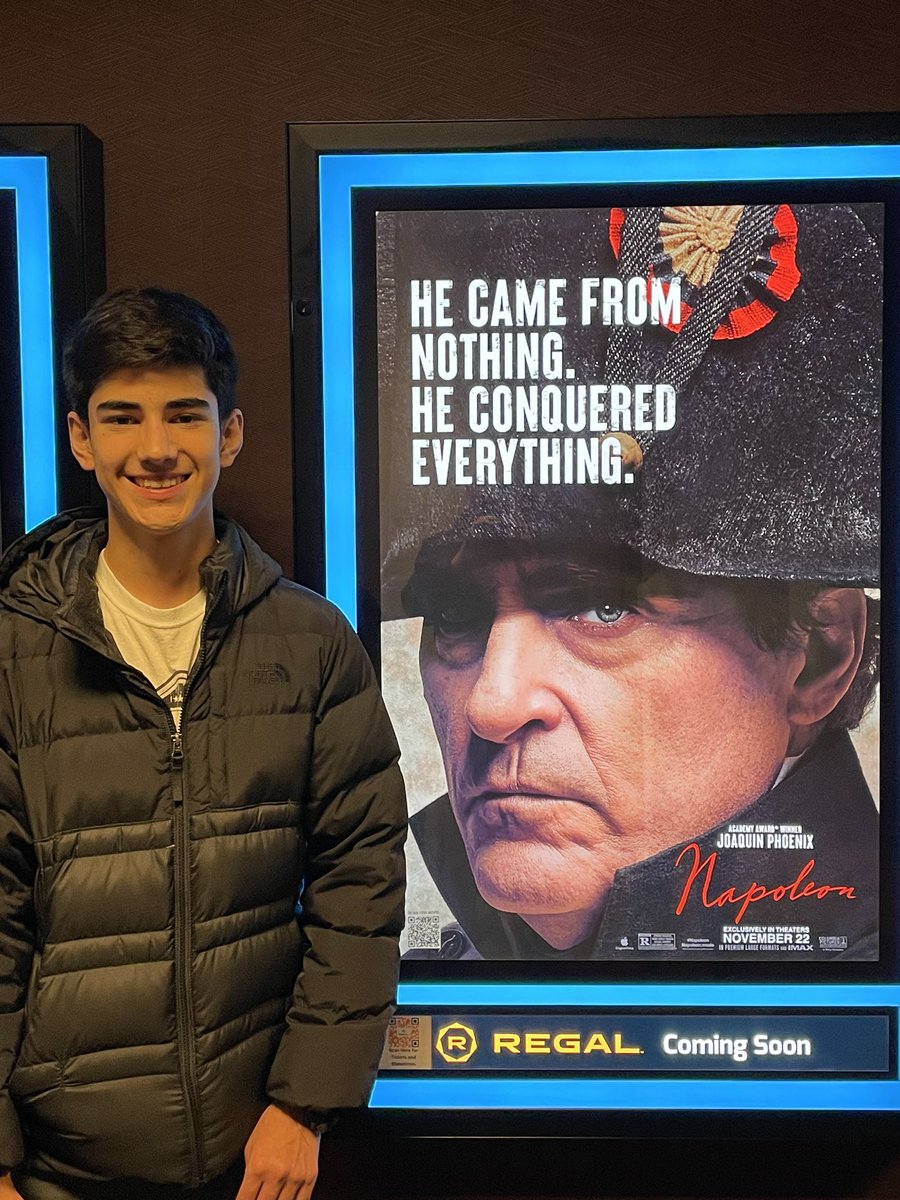 Tnapoleon74's tweet photo. New Napoleon Dynamite is set in 1800s Europe. Joaquin Phoenix’s Calvary of Ligres takes on Russian forces. Marie Antoinette's quote, “Let them eat tots,” rallies the populous to overthrow the monarchy for the ideals of the Enlightenment to vote for Pedro. #Napoleon https://t.co/oYq5KLODx6