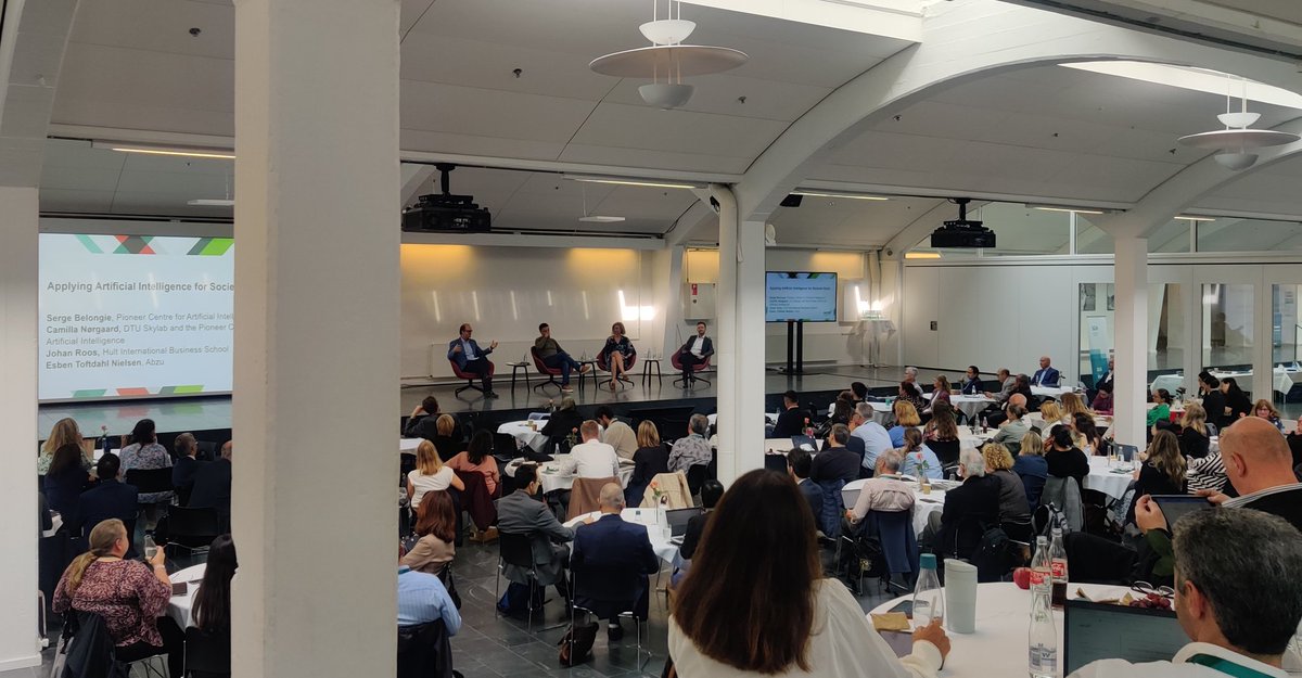 AACSB's tweet photo. "AI integration requires critical thinking and an understanding of human values. It's about navigating this new space and fostering discernment in students." Says Camilla Nørgaard Jensen of @DTUSkylab and @AiCentreDK #ConnectedForBetter https://t.co/cIUxrRtt2X