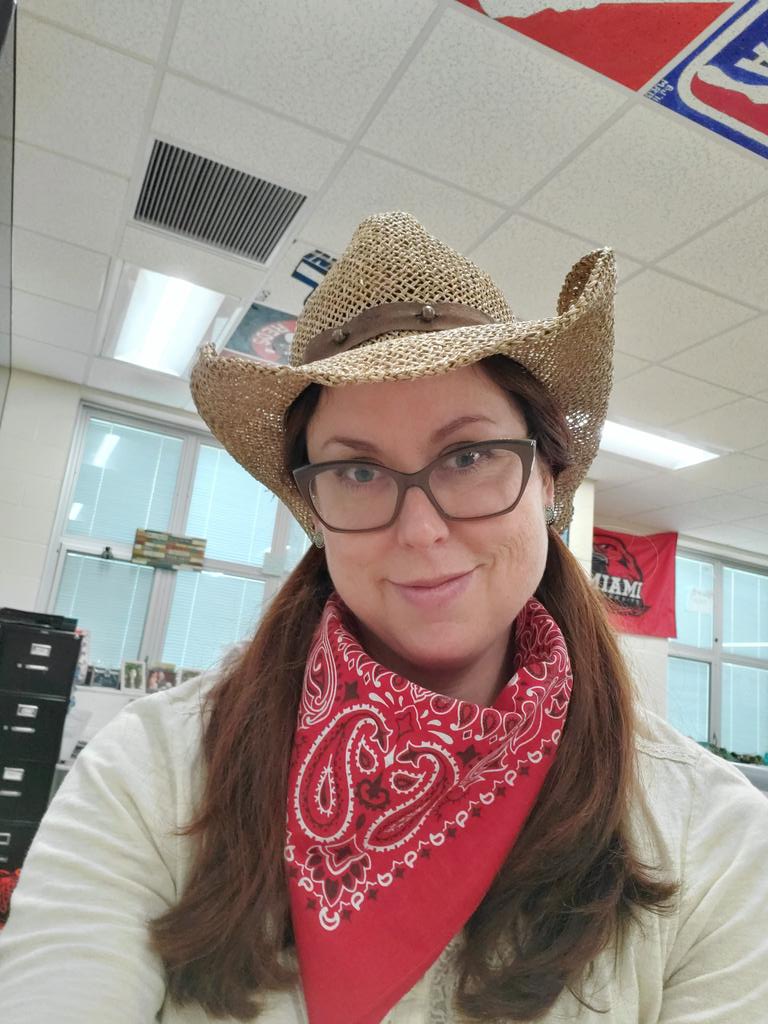 Cowboy day for staff and students this Homecoming week 2023!  #godragons #giddyup <a href="/VoelzJames/">New Palestine High School</a>
