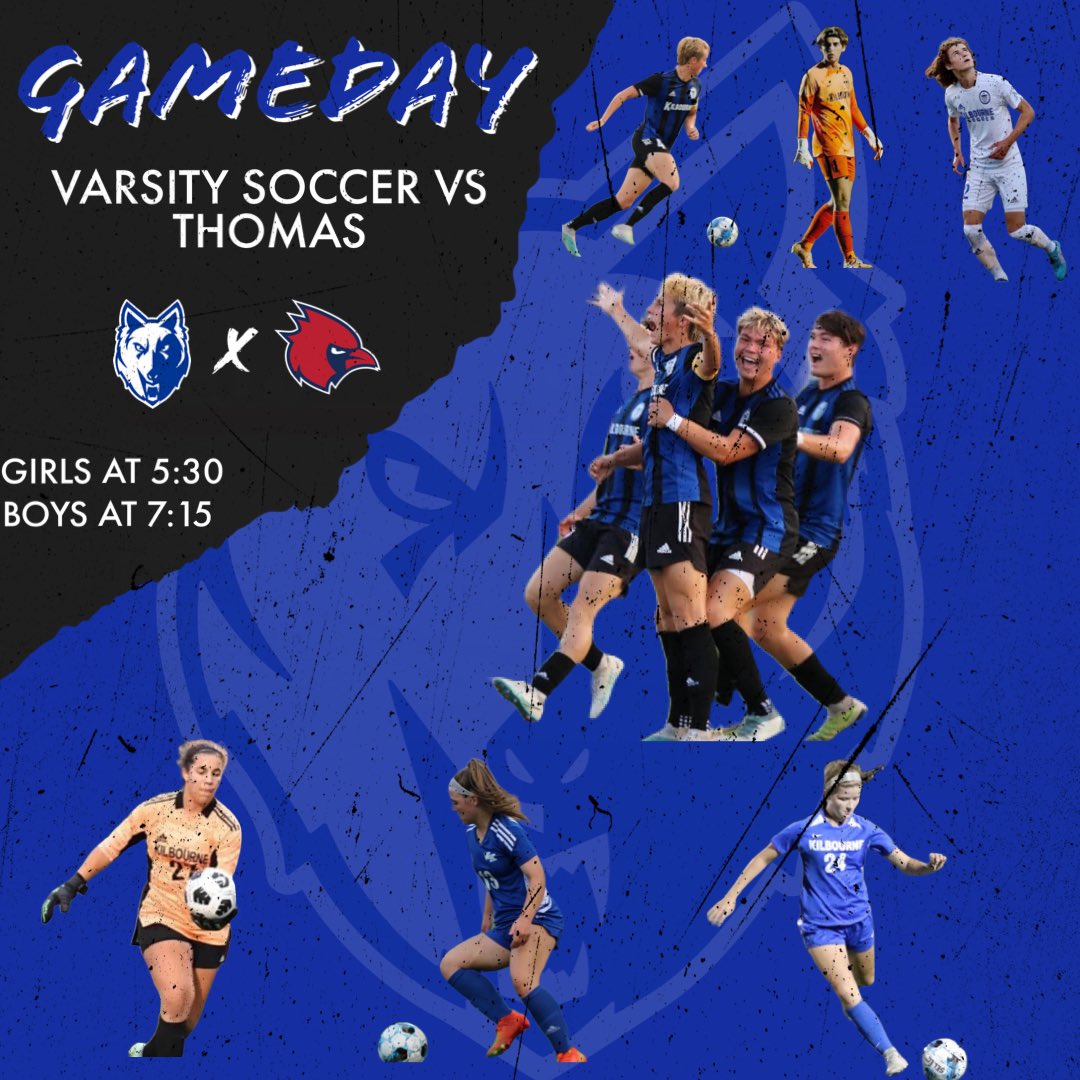 GAMEDAY‼️Boys and Girls Varsity soccer play Thomas tonight at home. Girls at 5:30 and Boys at 7:15. 🚨