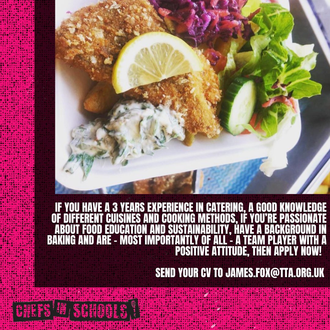 ChefsinSchools's tweet image. Are you a Chef de Partie? Or do you have 3 years experience in catering? Then keep reading: @totteridgeacad are hiring a Chef de Partie! 

Apply by sending your CV to James.fox@tta.org.uk and read more on the slides below. 

#hiring #role #chefjob #schoolfood #work