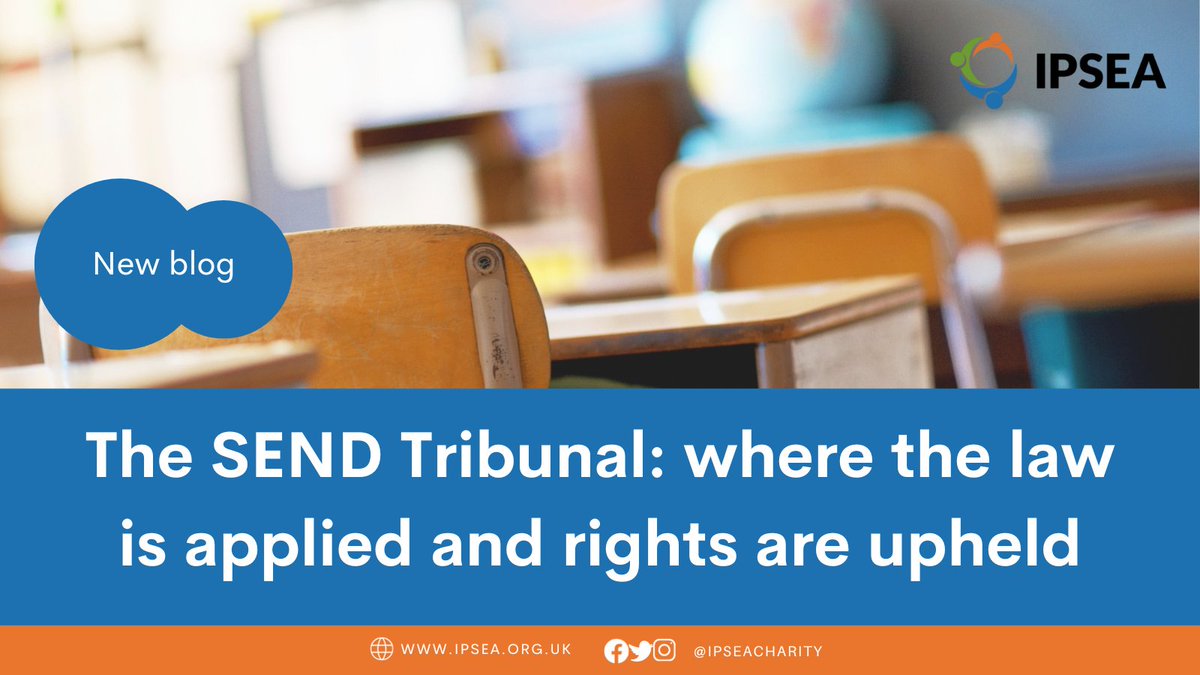 A short post emphasising that the purpose of the SEND Tribunal is always to apply the law.

🔗 ipsea.org.uk/blog/the-send-…