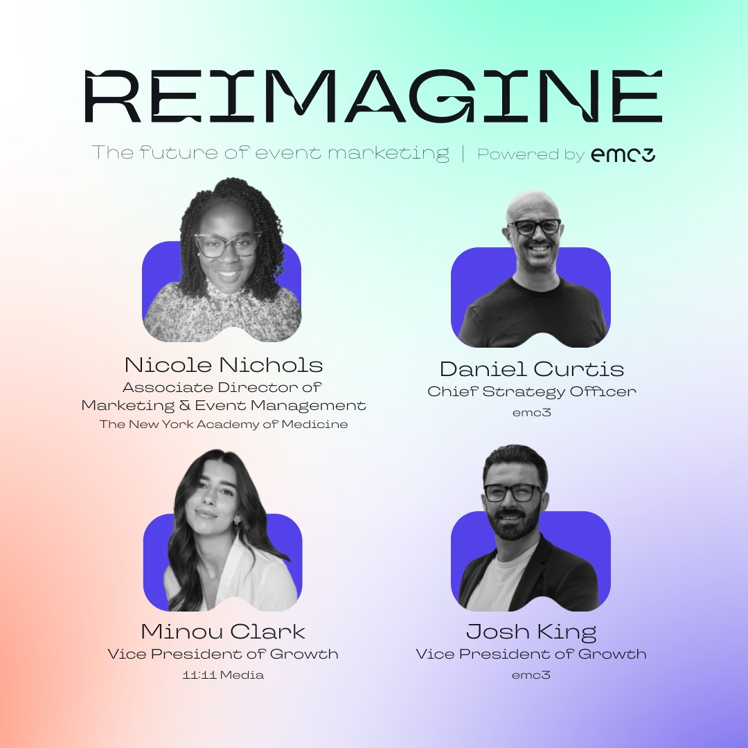 emc3London's tweet image. At a Reimagine event, we brought in #event industry experts Nicole Nichols and Minou Clark to discuss how the landscape of events is changing and what's coming next. Curious to find out? All is revealed in this video...
emc3.com/the-future-of-…

#eventsprofs #reimagine #events