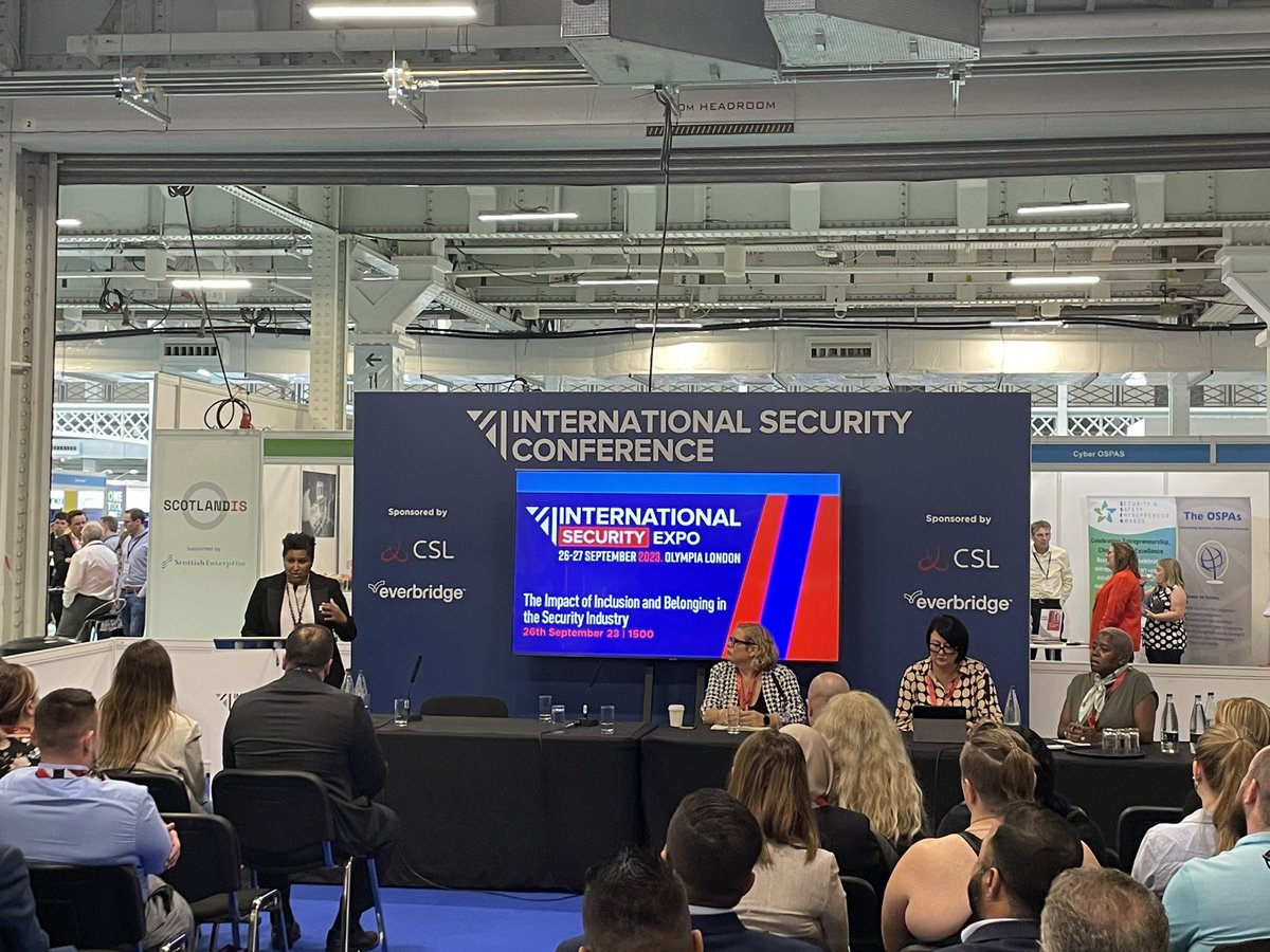 Happening now! Inspiring seminar on the impact of inclusion & belonging in the security industry @IntCyberExpo @SecuritasUK @ city group security @ 2nd line of defence ltd