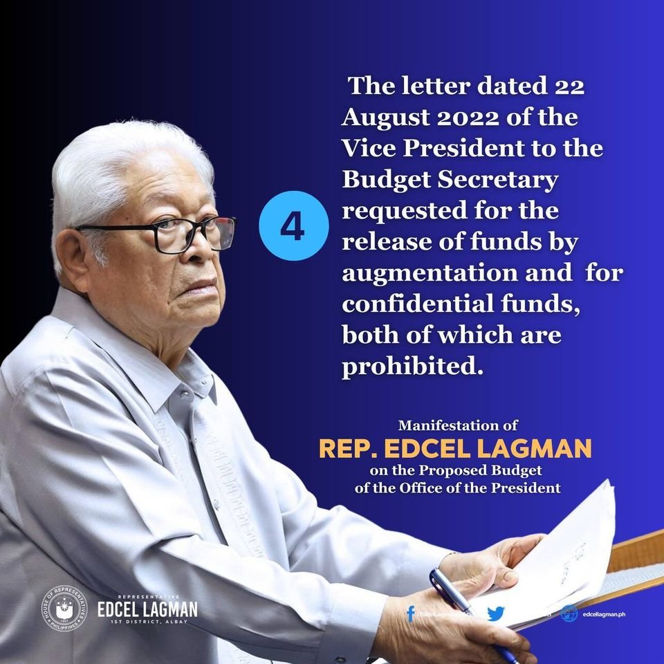 MY MANIFESTATION ON THE PROPOSED BUDGET OF THE OFFICE OF THE PRESIDENT

The transfer or release by the Department of Budget and Management of P125 million from the contingent fund of the President is flawed for the following reasons: