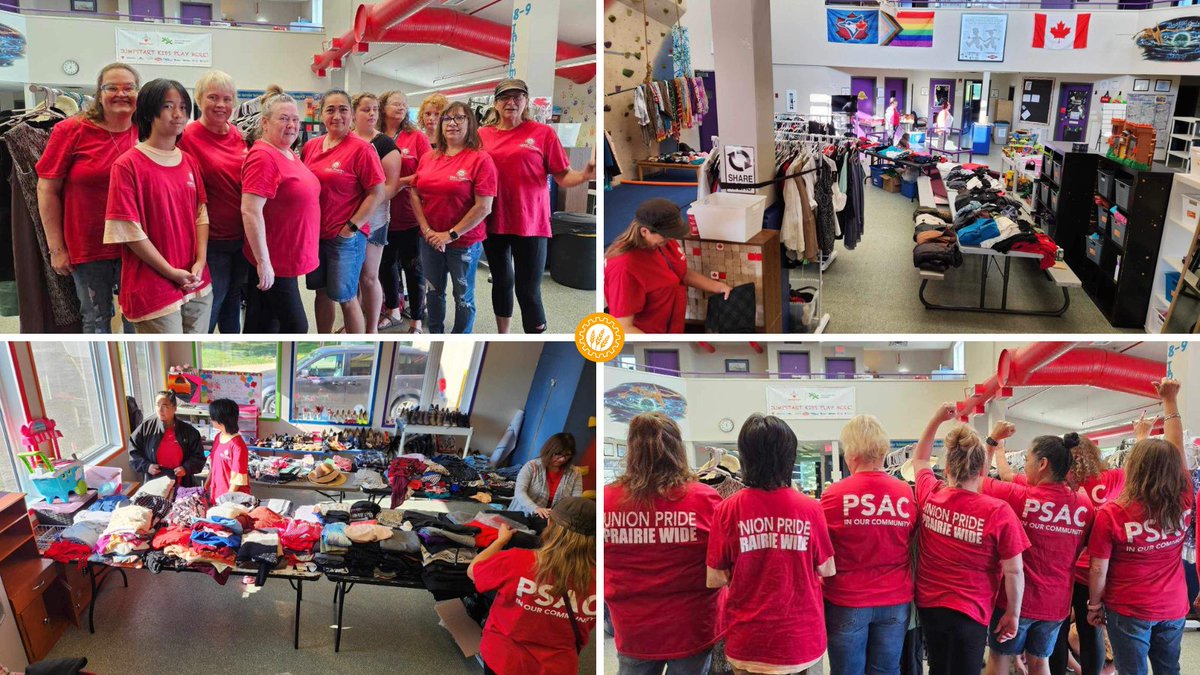 psacprairies's tweet image. PSAC Prairies members #inourcommunity
The Edmonton Regional Women's Committee recently held a clothing drive and free shopping night for women in need.
#UnionPridePrairieWide