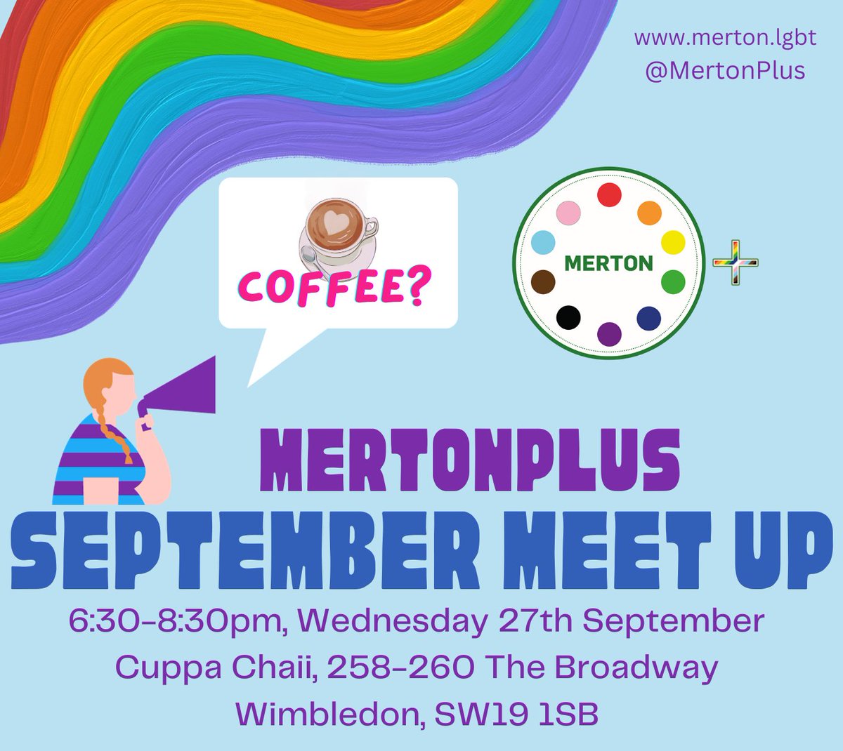 REMINDER: join us tomorrow for our monthly meet up at CuppaChaii in Wimbledon. Would be great to see you all! #lgbtq #lgbtqlondon #lgbtmeetup @queerwandsworth