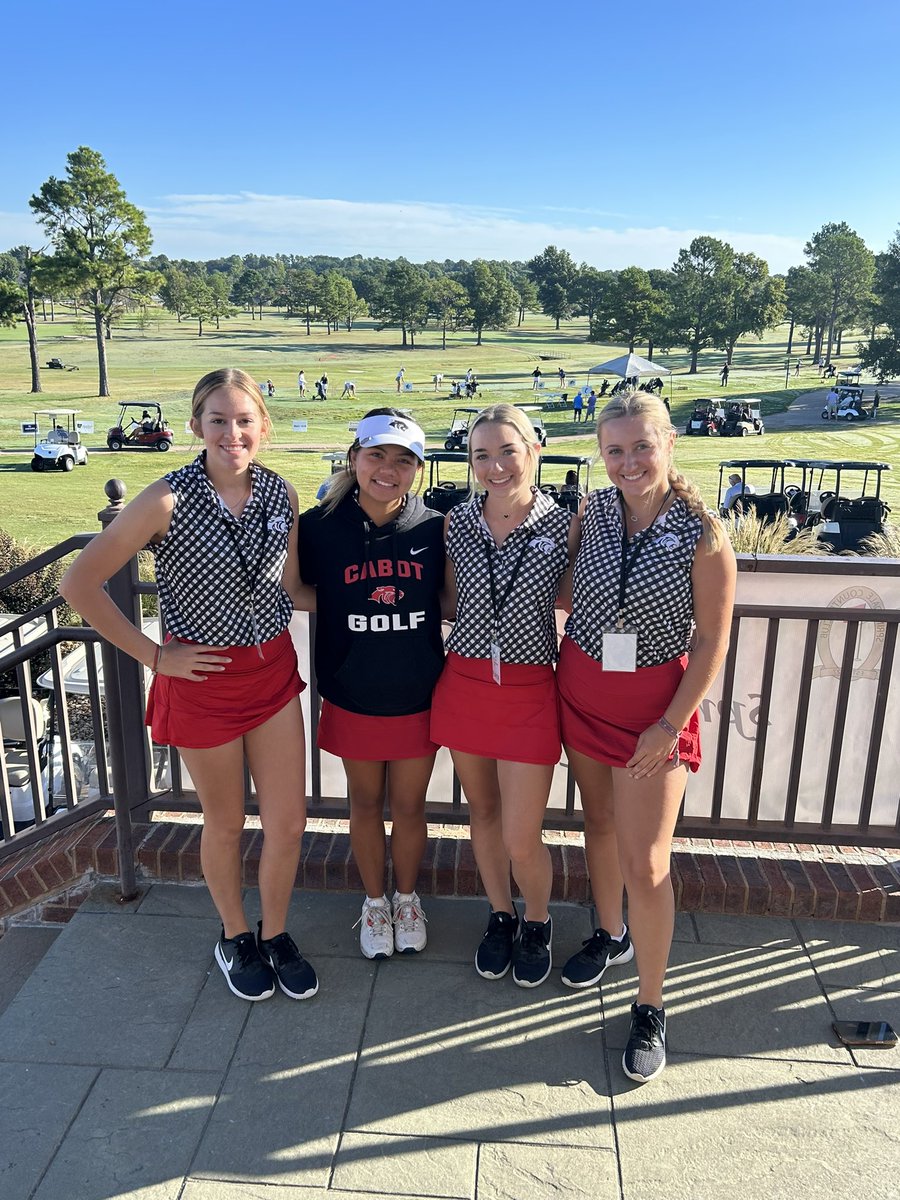 Today our girls are teeing it up in the 6A Central conference tournament! Go Panthers! <a href="/CabotAthDept/">Cabot Athletic Dept.</a>