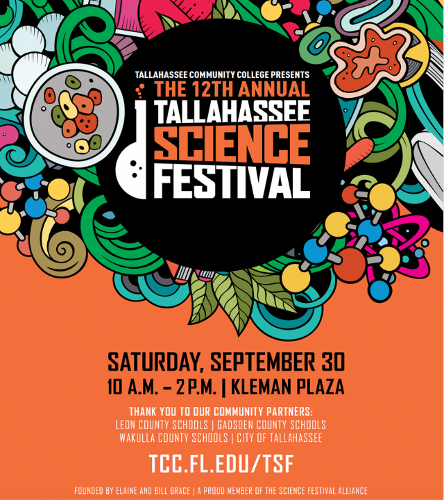 TallyState's tweet photo. Another great #TCCtuesday with @Greg_Tish! Today, Anthony Jones and Ross Brooks talked about the Tallahassee Science Festival. Come join us this Saturday for some free family fun! https://t.co/Am6W9XHcg6