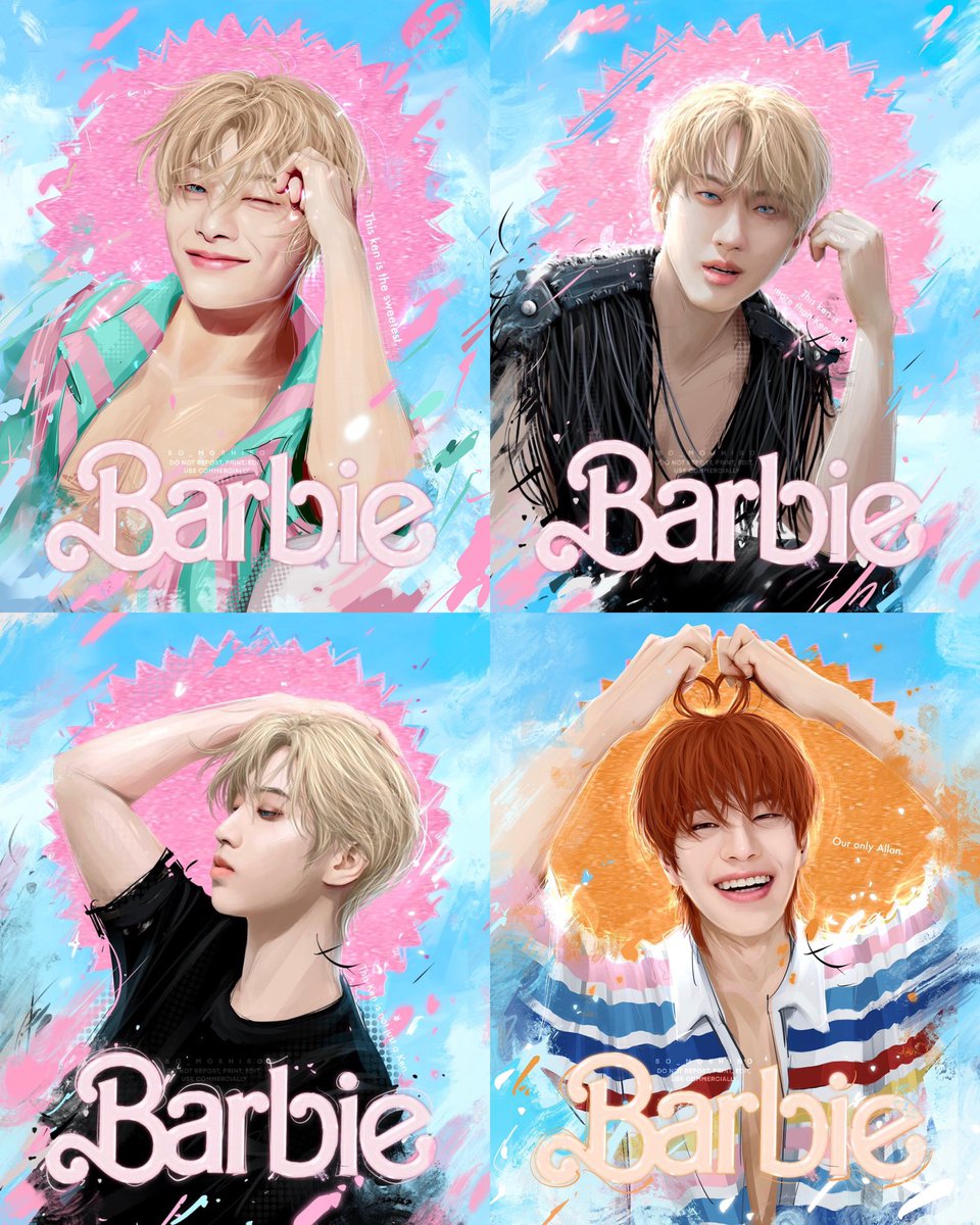 Skz x Barbie #StrayKids #Barbie #jeongin #changbin #HAN #Seungmin #straykidsfanart #digitalart