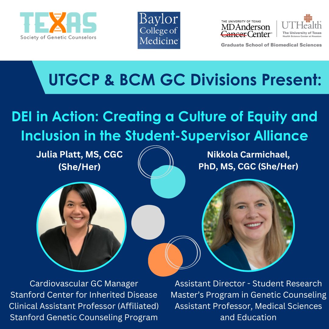 Register now at the link in our bio! You do not have to be a student or supervisor to attend!

#GeneChat