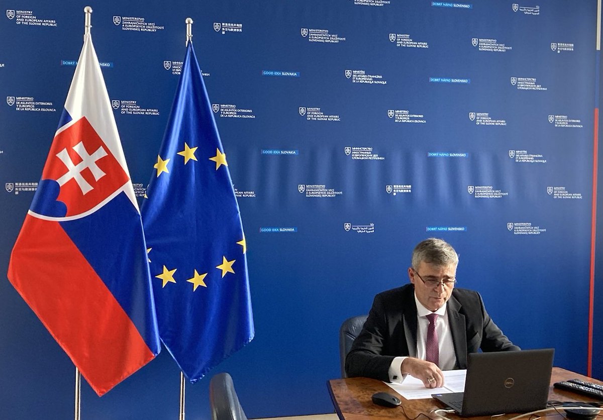 Today, at the reinforced <a href="/OSCE/">OSCE</a> Permanent Council meeting (online), I condemned the ongoing war waged by #Russia against #Ukraine &amp; commended the North Macedonian Chairpersonship for the principled manner it is guiding the organization in these difficult times.