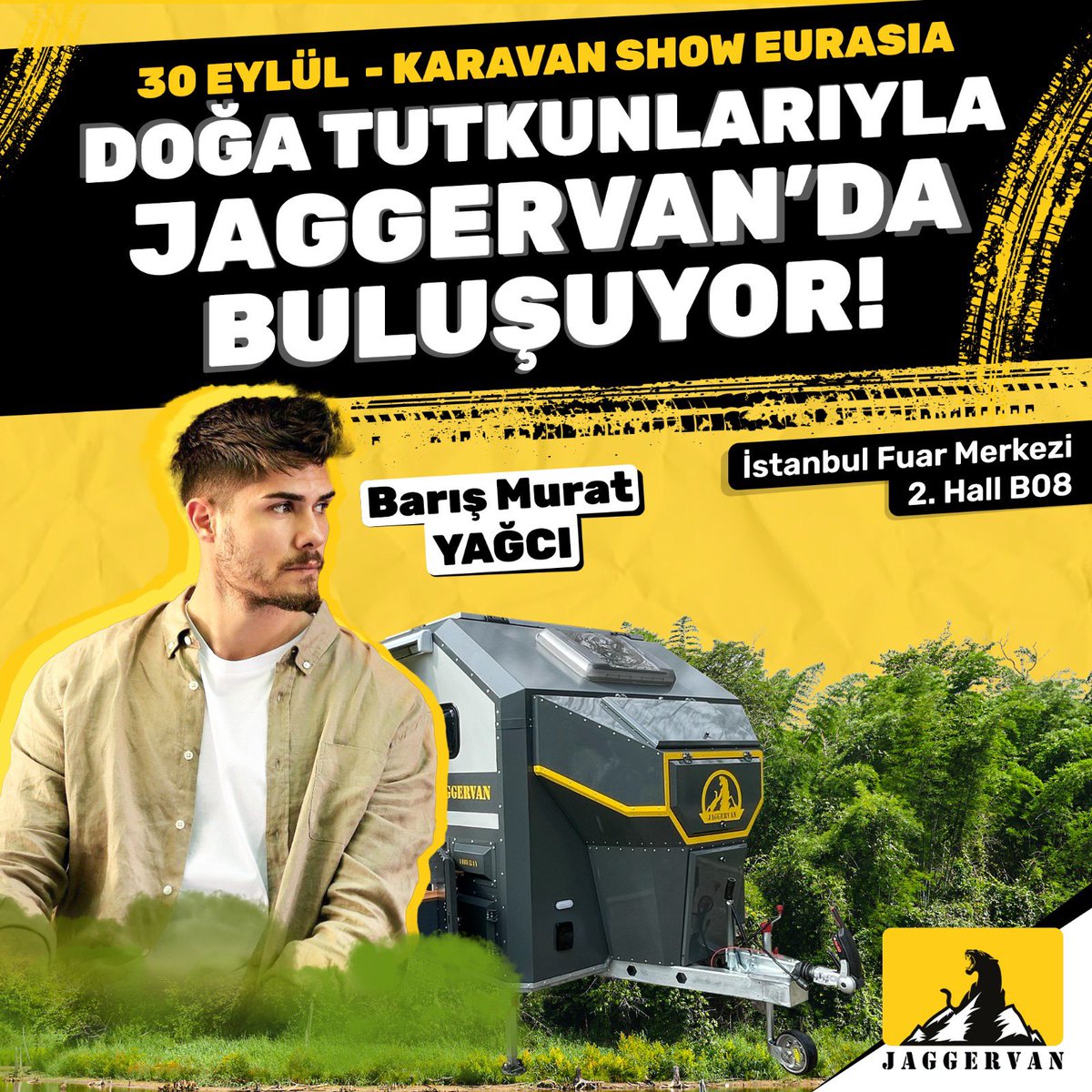 Cumartesi Saat: 1500-18:00 arası,
Barış’layız ☺️
<a href="/barismrtyagci/">Barış Murat Yağcı</a> <a href="/JaggervanC/">JAGGERVAN CARAVAN</a> #bmyfc