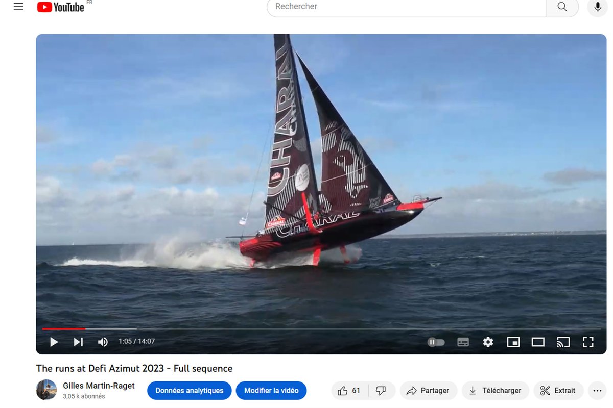 14mn non stop of Imoca 60s flying during the runs at @defiazimut 2023. Hold on, it's a bit shaky at times! Link: youtu.be/5YUenblyoew?si… #sailing #yachting #voile #imocaglobeseries #vendeeglobe #transatjacquesvabre