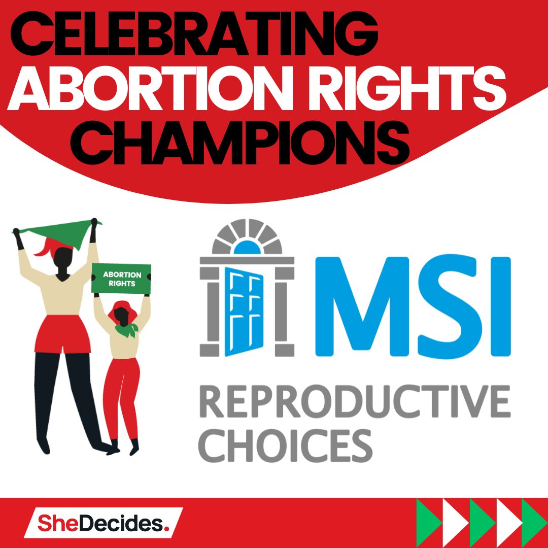 SheDecidesGFI's tweet photo. Today's #AbortionRightsChampion is @MSIchoices. 
Working in 37 countries, MSI supports millions of women &amp; girls every year with access to contraception and abortion.🌎

Yesterday MSI kicked off Choice Week 2023 -celebrating the power of reproductive choice! ….
#StandForChoice. https://t.co/pZlXgFGCud