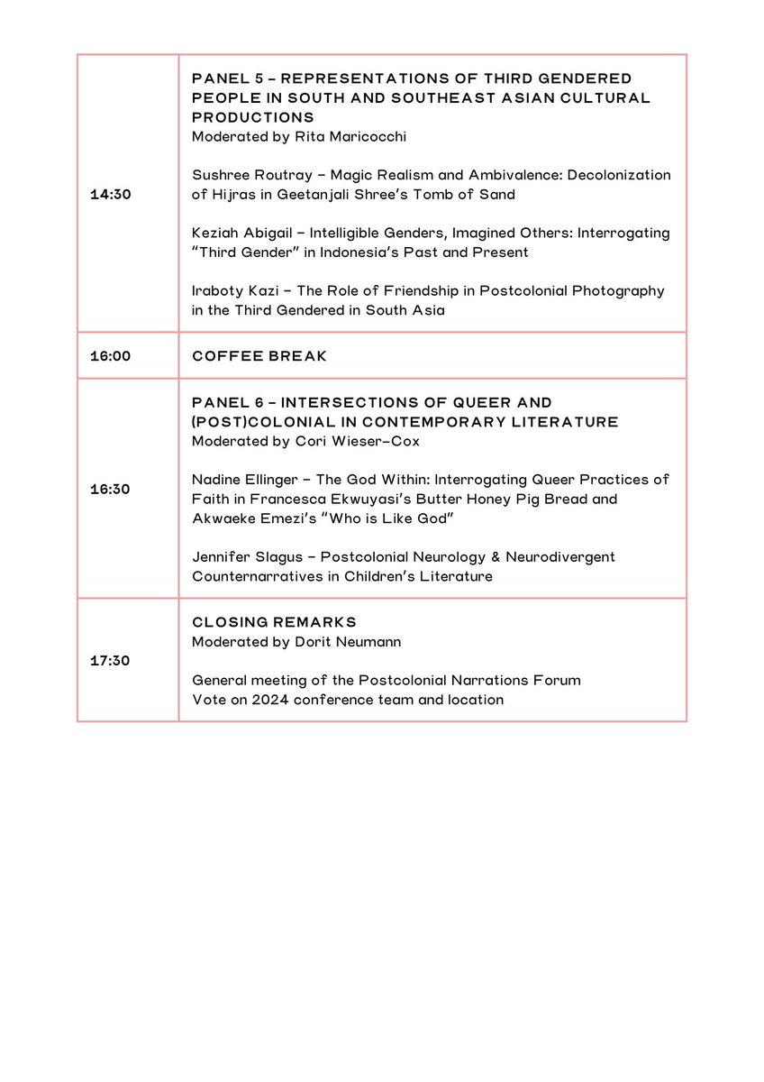 Postcolonial Narrations Forum tweet media