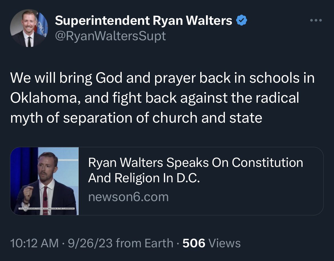 RonFilipkowski's tweet photo. As I said at the time, all the right-wing BS about CRT and “Grooming” in 2021-22 was just a smokescreen to set the table for this by ushering in radical right zealots who would then do this and redirect tax dollars into religious charter schools. It was an orchestrated plan. https://t.co/UGN83t0Kax