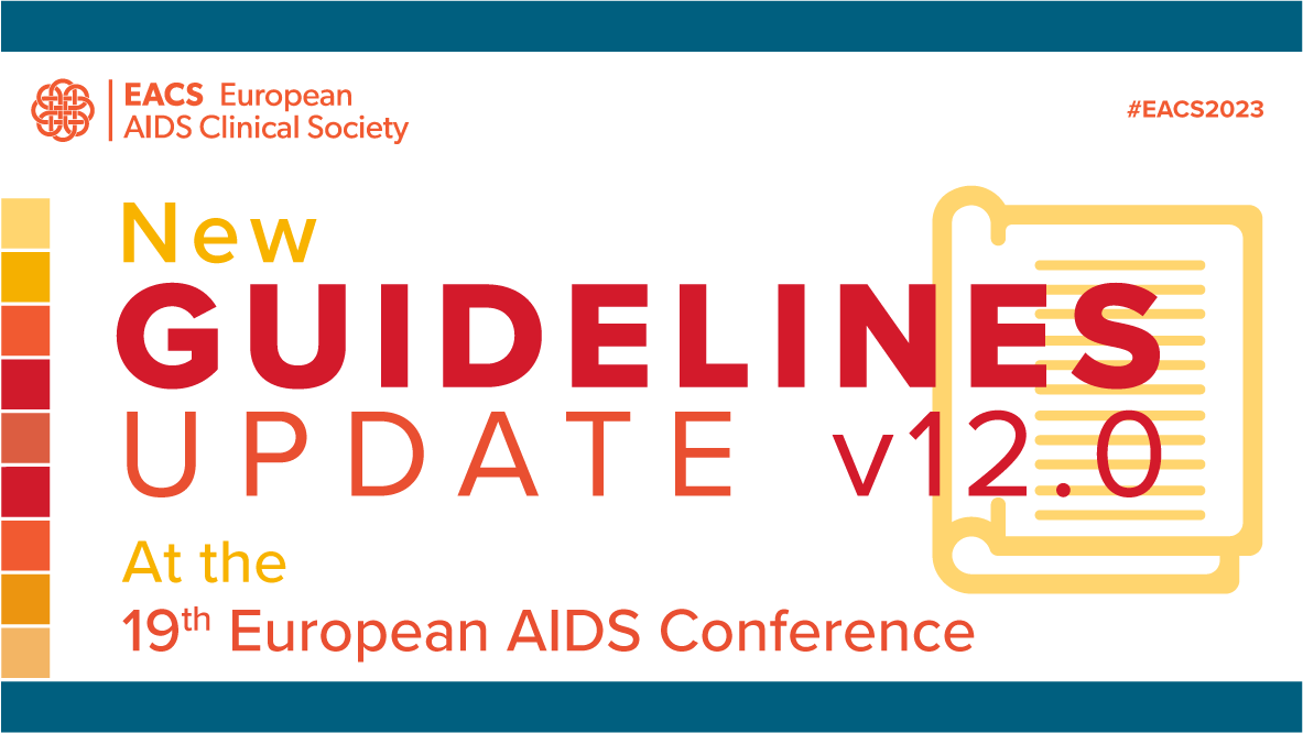 📚 The EACS #Guidelines v12.0 will be presented at the 19th European #AIDS Conference. 

Join us for the latest updates on Thursday, October 19, 2023, 17:15 - 18:15. 🗓️ 

Don't miss out! Haven't registered for #EACS2023? Secure your spot today! 🔒 

bit.ly/3YYhUER
