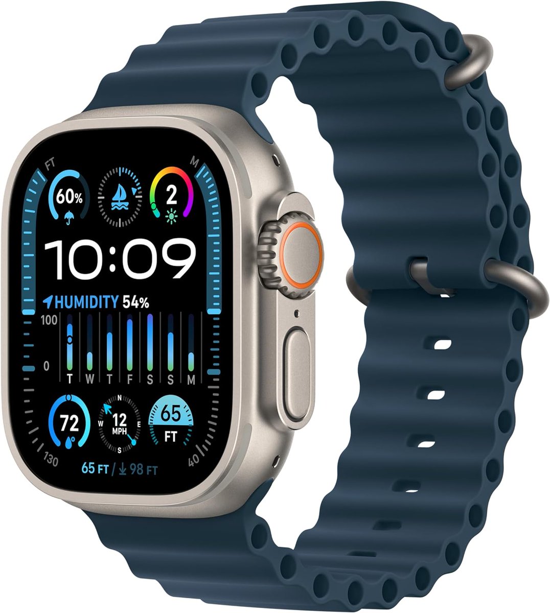 SmartProdCorner's tweet image. Apple Watch Ultra 2 Smartwatch with Rugged Titanium Case &amp;amp; Blue Ocean Band. Fitness Tracker, Precision GPS, Action Button, Long Battery, Bright Retina Display
Details: amzn.to/3ZzhEhi
Visit: rb.gy/vr1il

#Apple #AppleWatchUltra2 #AppleWatch #iPhone15ProMax