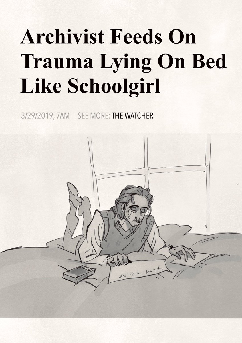 has this been done before? idk
elias runs the newspaper
#tma #themagnusarchives #fanart #jonathansims #drawing #digitalart #illustration #tmaspoilers