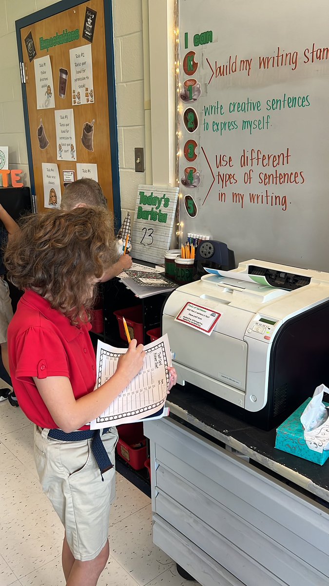 Our learning was on the move today with 3rd grade authors. We did a scoot to practice identifying different types of sentences we can use in our writing to mix it up a bit! #ilovemyjob #futureauthors #wingsup <a href="/AudubonES/">Audubon Traditional Elementary</a>