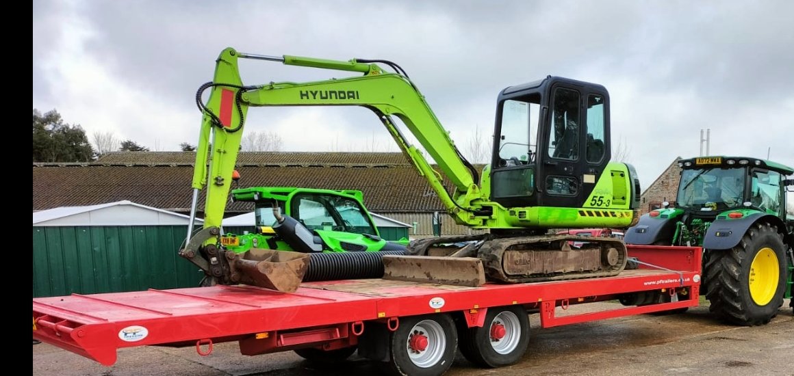 STOLEN from a field in Barnby, Suffolk, our much beloved Hyundai 55-3 six-ton digger. Please share, and report any leads here! Very distinctive, lime green with a red patch on dipper arm. <a href="/SuffolkPolice/">Suffolk Police</a>