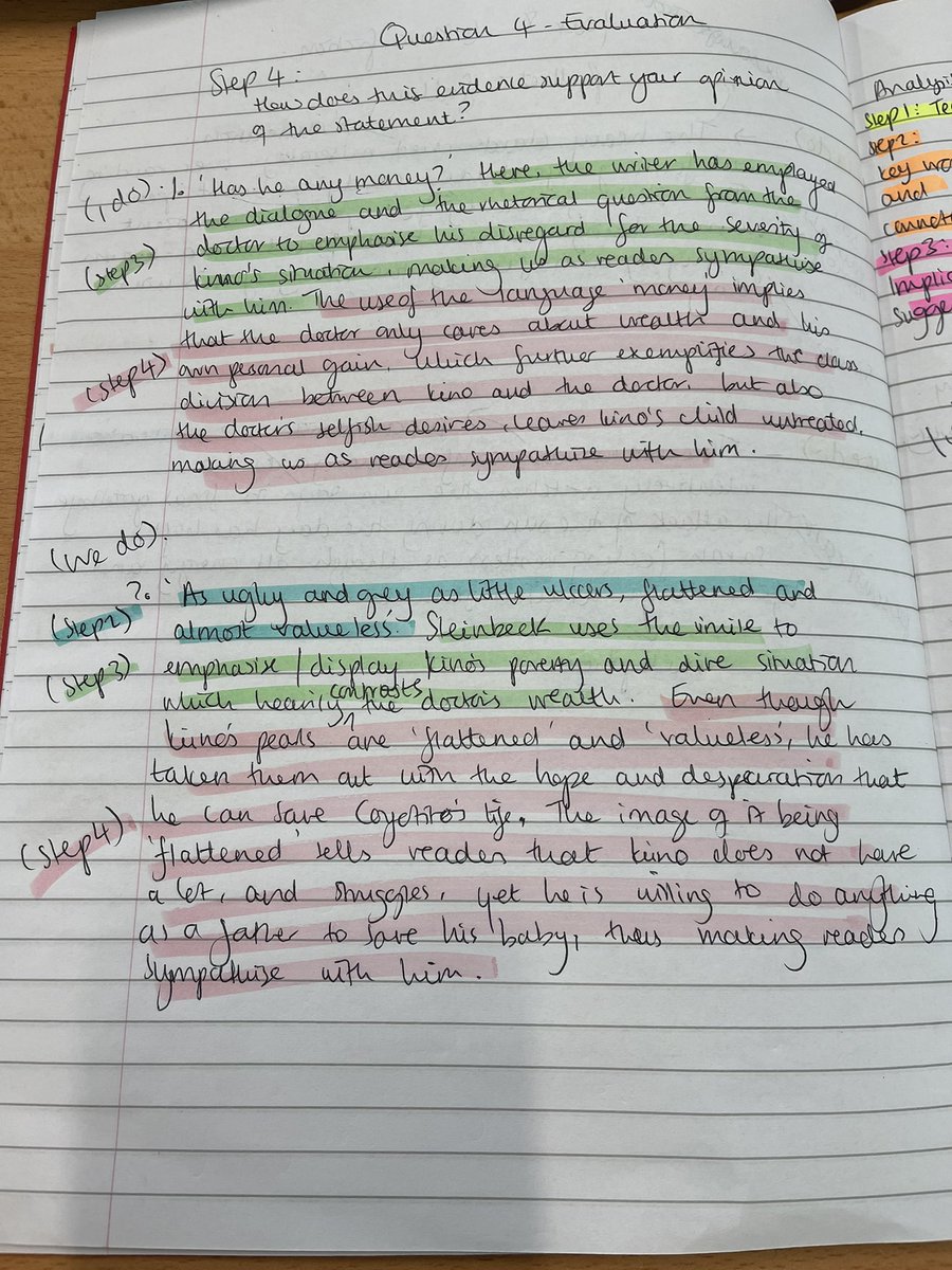 My guided practice book is my favourite way of teaching. Live modelling everything to hold myself and the students accountable 🙌🏼