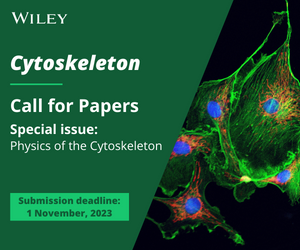 CytoskelJournal's tweet photo. There is still time to submit your papers for the #Physics of the #Cytoskeleton #Specialissue in CYTOSKELETON @CytoskelJournal. Submission deadline is about 1 month away.  Nov. 1, 2023. #actin #microtubule #intermediatefilament #septin #spectrin #microscopy #cell #research https://t.co/VwYAqyTff5