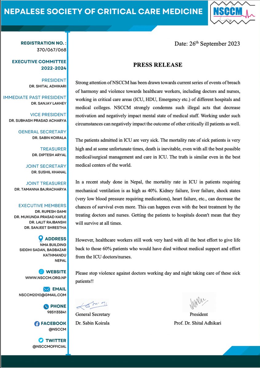 Press Release!!
<a href="/NCCDF/">NCCDF</a> <a href="/CCNANOfficial/">CCNAN</a> <a href="/drsuvash/">Subhash P. Acharya</a> <a href="/PrameshShrestha/">Pramesh Shrestha</a> <a href="/mohpnep/">Ministry of Health & Population, Nepal</a> <a href="/NepalMedAssoc/">Nepal Medical Association</a> <a href="/DrSabinKoirala/">Sabin Koirala</a> <a href="/hempaneru/">hem paneru</a> <a href="/sushilkhanal_17/">sushil khanal</a>