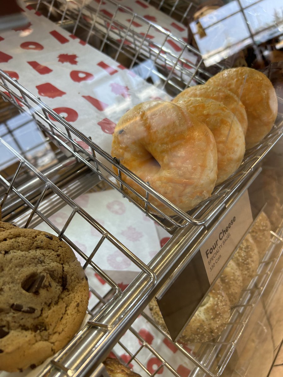 DirtFarmerMcB's tweet image. Looks like the bagels at ⁦@TimHortons⁩ in Kindersley come with extra toppings… #NumNum