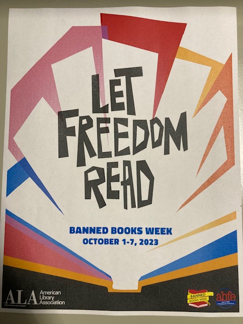 Join us for the Banned Books🚧📖🔥 Read Out, October 4th, 12:30-2:00PM, at the Library, Karas Room. Presented by the MPC Creative Writing 🖊️Program. #mpc #mpclib #mpclibrary #bannedbookweek #letfreedomread #readwithus #listenwithus