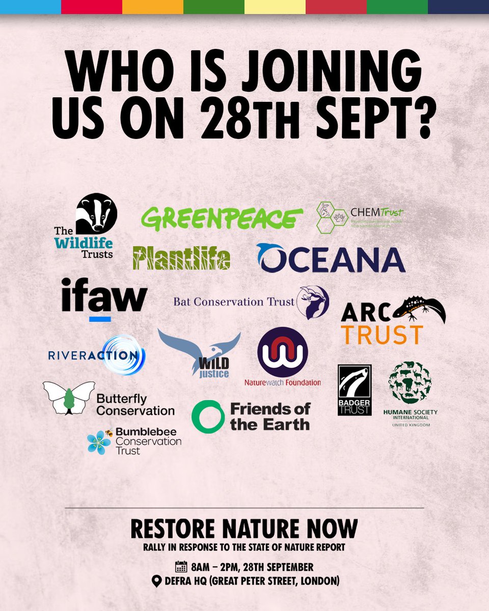 It is more important than ever that we stand together and #DefendNature 📢 That is why we will be supporting Chris Packham's #RestoreNatureNow rally. We will be outside the Defra offices in Bristol between 10 and 12, standing with other NGOs to #DefendNature! 💚 @ChrisGPackham