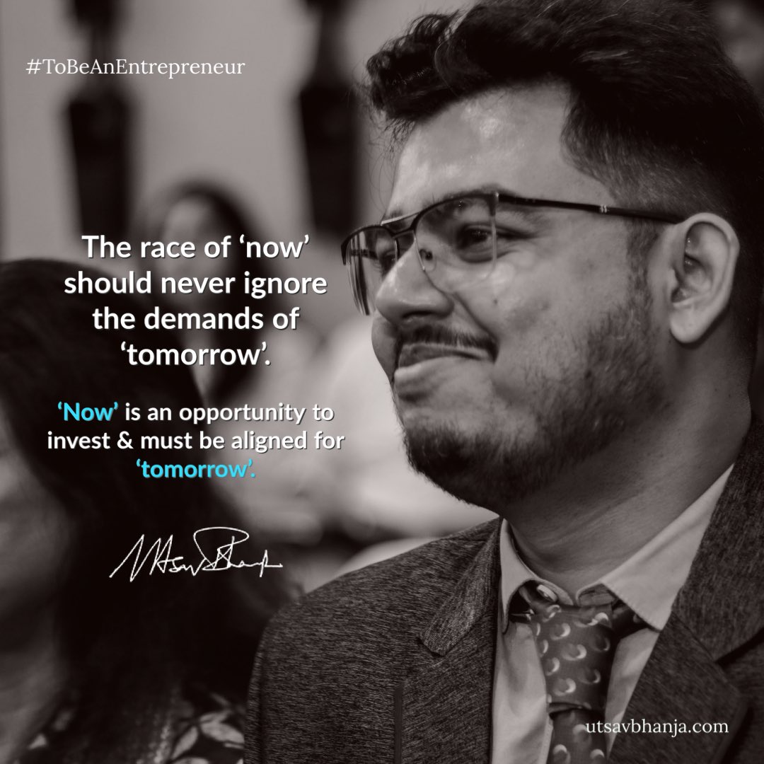 utsav_bhanja's tweet photo. ‘Now’ is an opportunity to invest &amp; must be aligned for ‘tomorrow’.

#tomorrow #utsavbhanja #entrepreneurlife #leadership https://t.co/7ABbu6m2za