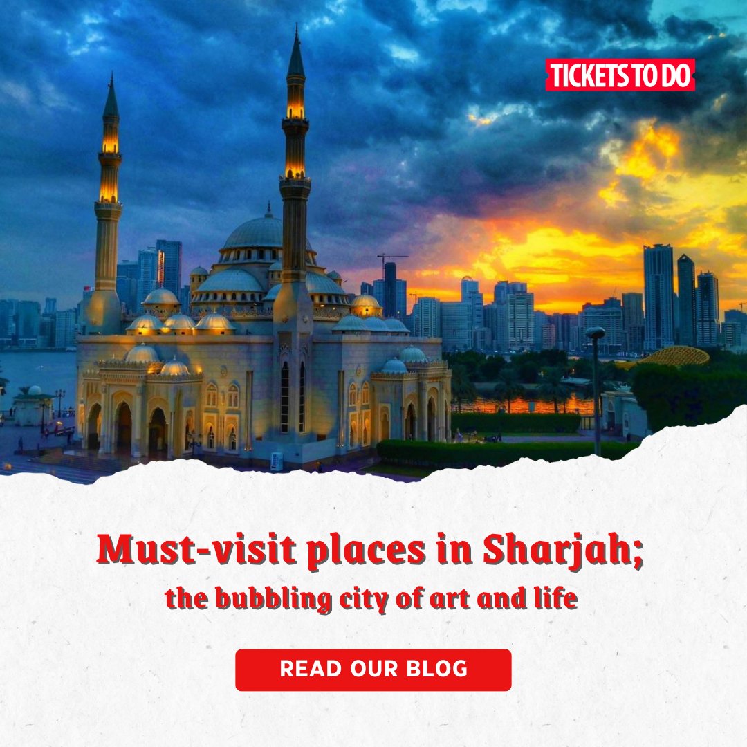 TicketsToDo's tweet photo. Sharjah awaits your exploration – let our travel guide be your companion!
https://t.co/eZkm7uMbnJ
.
.
.
#sharjah #mustvisitplace #sharjahplaces #sharjahtourism #uae #artandculture https://t.co/7S1fdG2Wgc