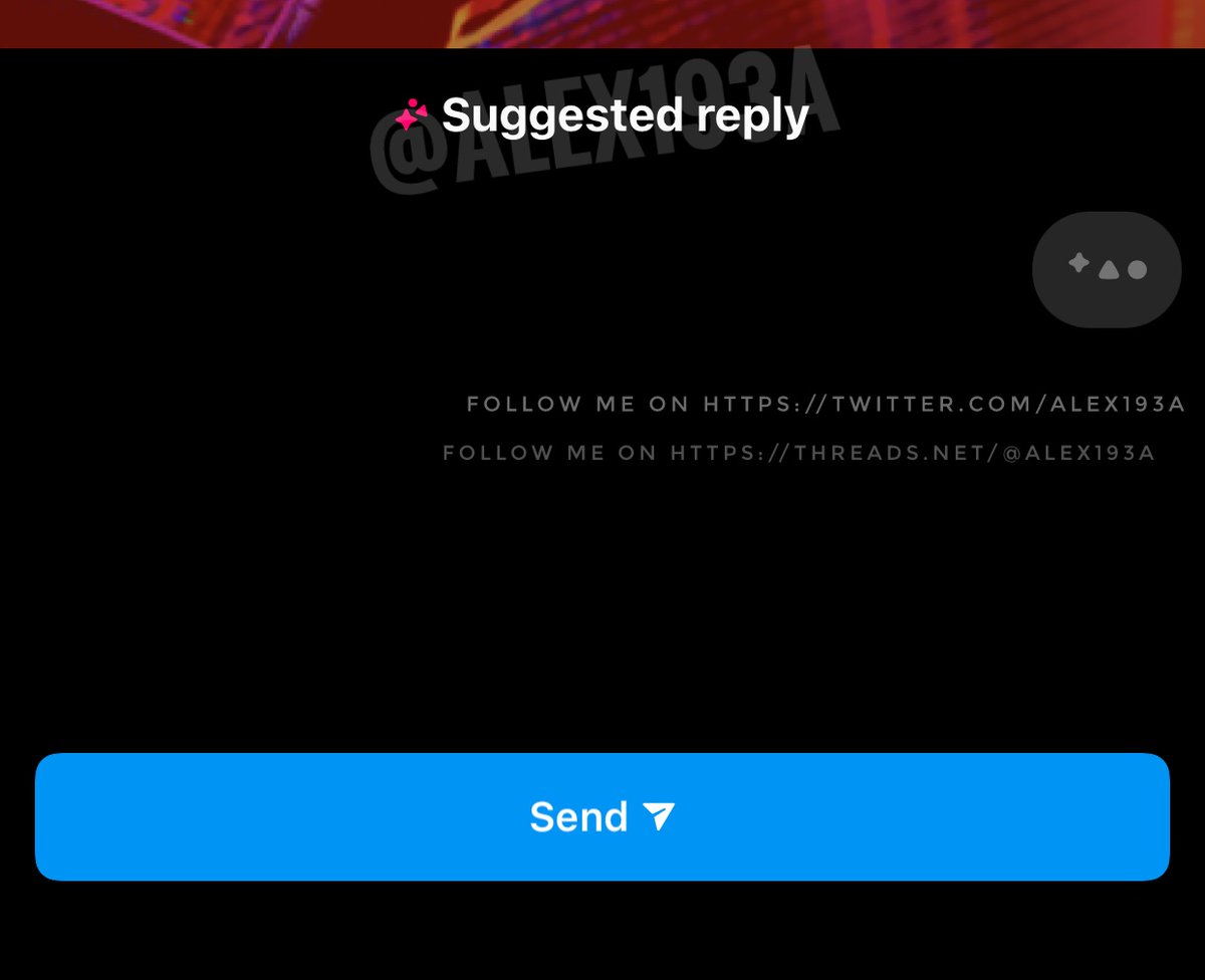 alex193a's tweet photo. #Instagram is working on #AI-powered suggested replies for DMs 👀 https://t.co/b3pubplDwG