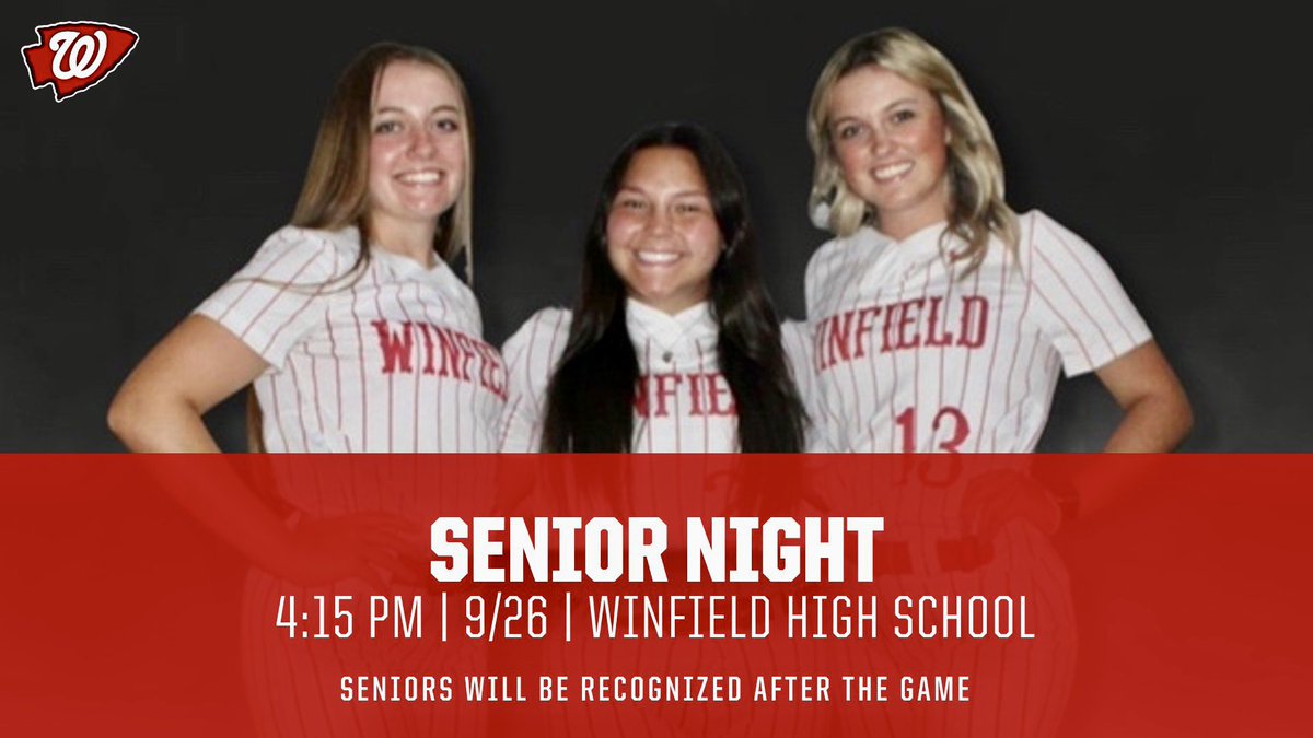 WHSWarrior_SB's tweet photo. Tonight, we honor our seniors who have given their all to this program for 4 years!
⏰ 4:15 PM
🆚 North Point
🏟️ Winfield High School
#DefendTheDiamond #WarriorNation https://t.co/L8eKF9Bx7y