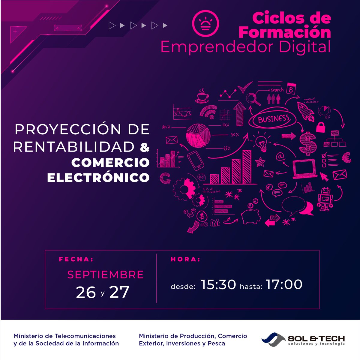 Pde_VirgnFatima's tweet photo. ✅Te invitamos este 2️⃣6️⃣ y 2️⃣7️⃣ de septiembre para conocer la proyección de rentabilidad y el comercio electrónico.
Juntos, aprenderemos las claves para el éxito empresarial en la era digital.
▶️ Inscríbete en el siguiente enlace 📌https://t.co/3CT9SFbAnq https://t.co/XGtQqOWadu
