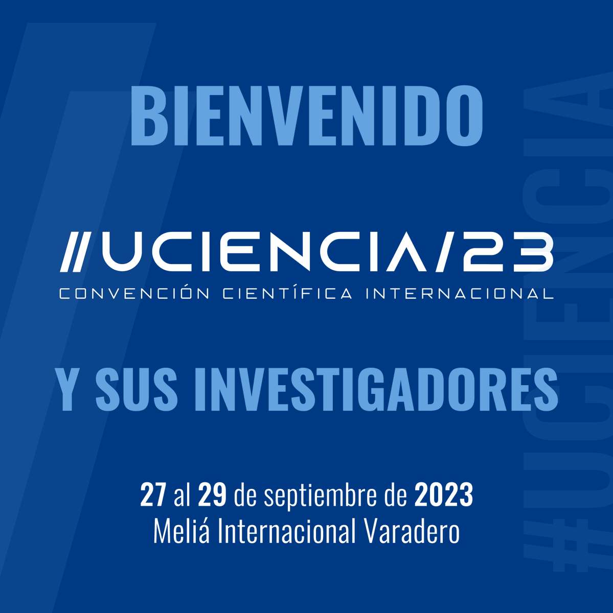 universidad_uci's tweet photo. ¡#Hoy es el gran día! La V Convención Científica Internacional #UCIENCIA2023 ya está aquí. 🌟

🗓️ Del 27 al 29 de septiembre nos reunimos para explorar los avances más recientes en ciencia de datos, inteligencia artificial, ciberseguridad y mucho más. 🚀

¡Nos vemos! 👍

#Cuba 🇨🇺 https://t.co/jYv769IM33