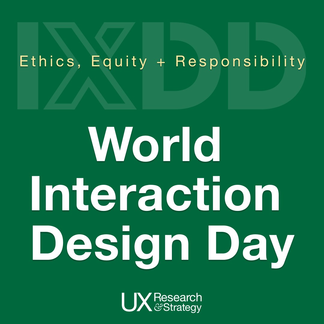 ux_and's tweet photo. Happy World Interaction Day from UXRS! 

Check out IxDD's website for global events focused on this year's theme of Ethics, Equity, and Responsibility. https://t.co/y4D2J5WENN

#UX #UXRS #UXResearch #UXStrategy #IXDD #InteractionDesign #UserResearch #UXEthics https://t.co/DYkjDDJB8A