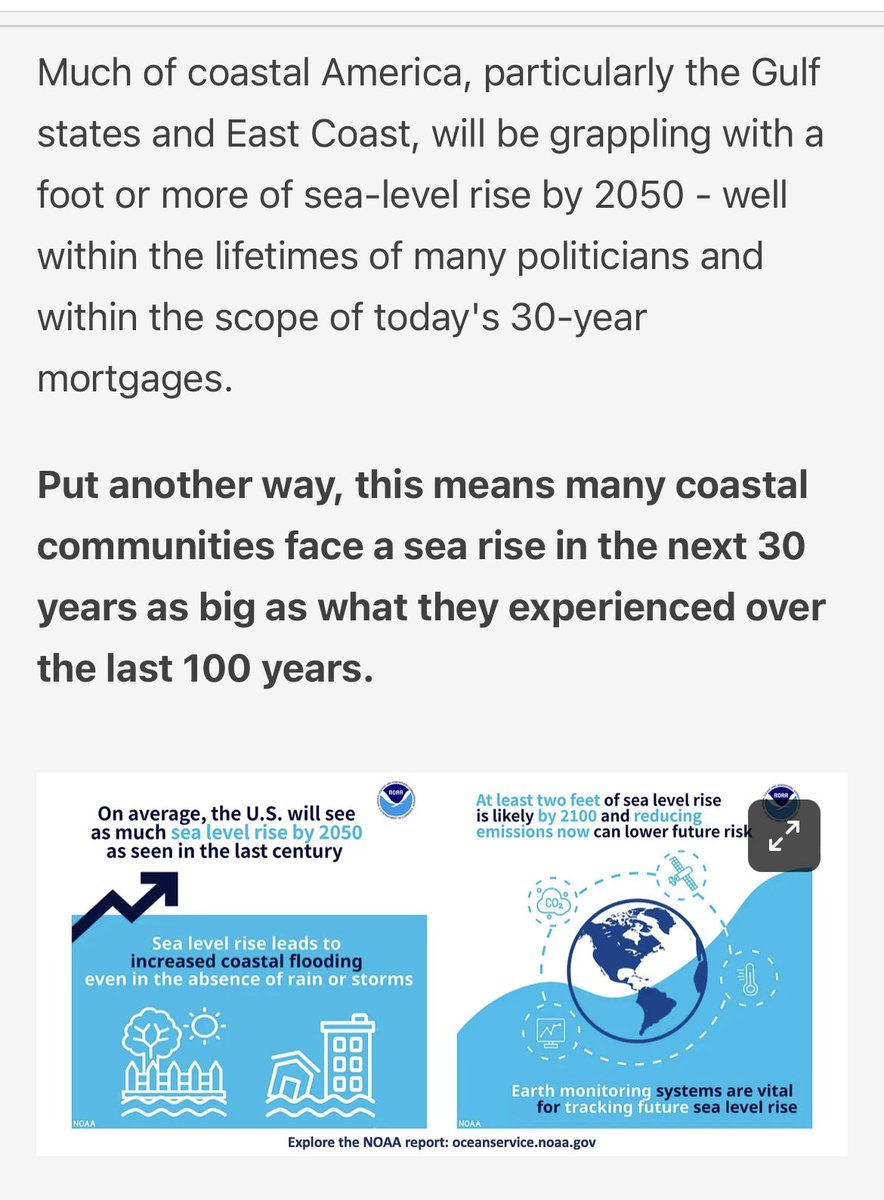 Revkin's tweet image. I’ve gotten much more conscious of tide variability and sea level rise living on a tidal inlet in Maine. Useful to think of a #kingtide as a Time Machine, showing coastal communities what “normal” will look like in a couple decades. #nonewnormal @NOAA tide forecast: