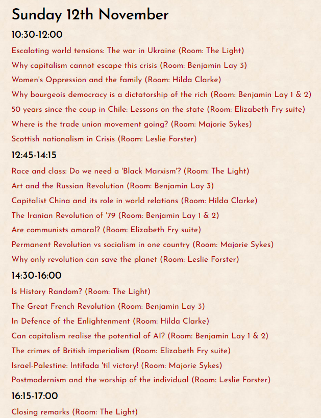 The full timetable for the Revolution Festival is out now: revolutionfestival.co.uk/timetable/