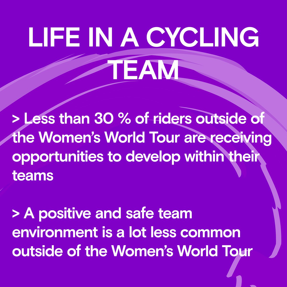 TCA's Annual Rider Survey revealed: riders continue to value free legal advice as TCA's most important service.  

Results also revealed many disparities between the experiences of riders in the Women’s World Tour &amp; the rest of the peloton.

Read: cyclistsalliance.org/2023-annual-ri… #UCIWWT