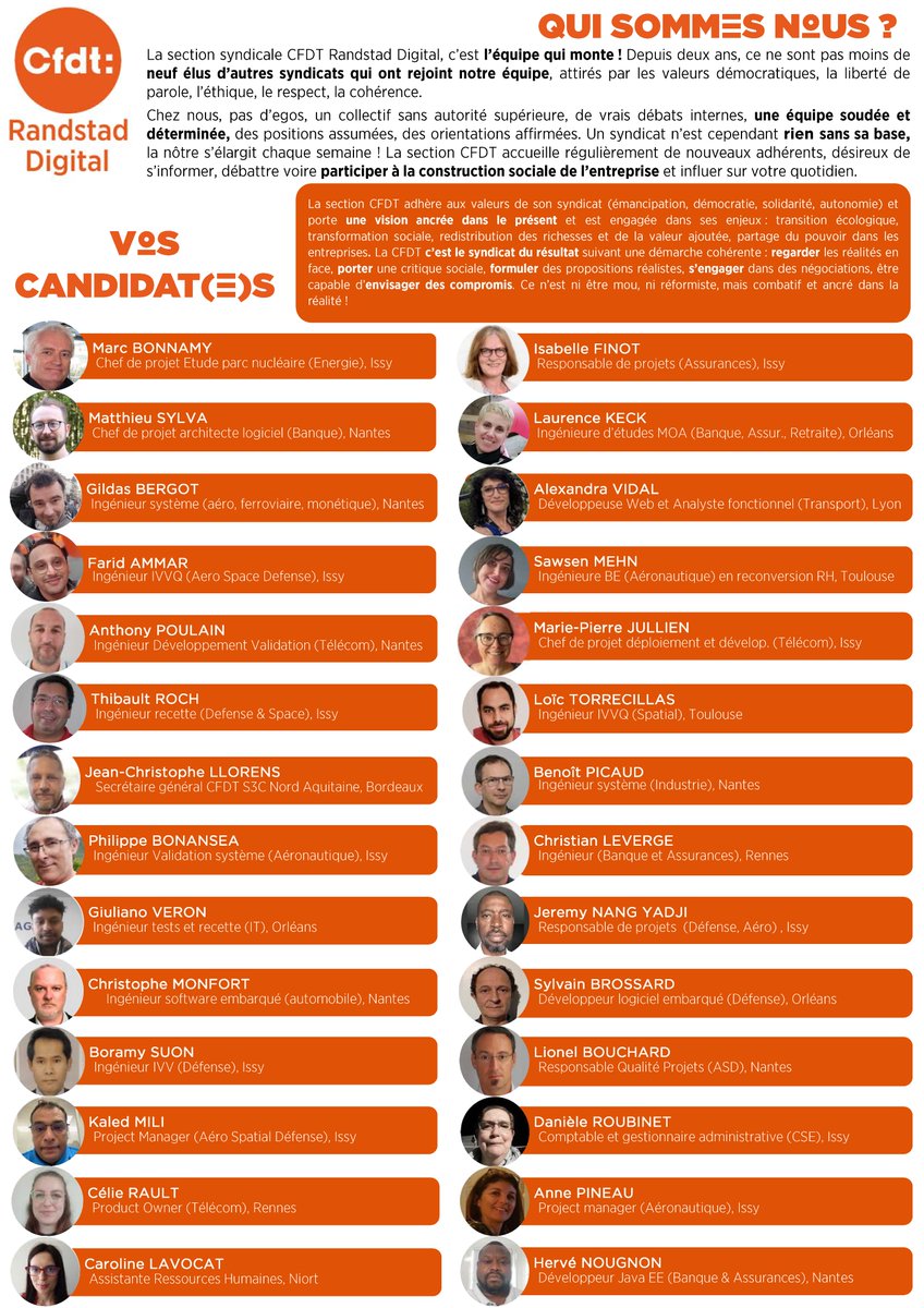 cfdtausy's tweet photo. 🍊Consultez la profession de foi de la section syndicale CFDT dans le cadre des élections professionnelles au CSE 2023-2027 ! https://t.co/0ViosCjRj1