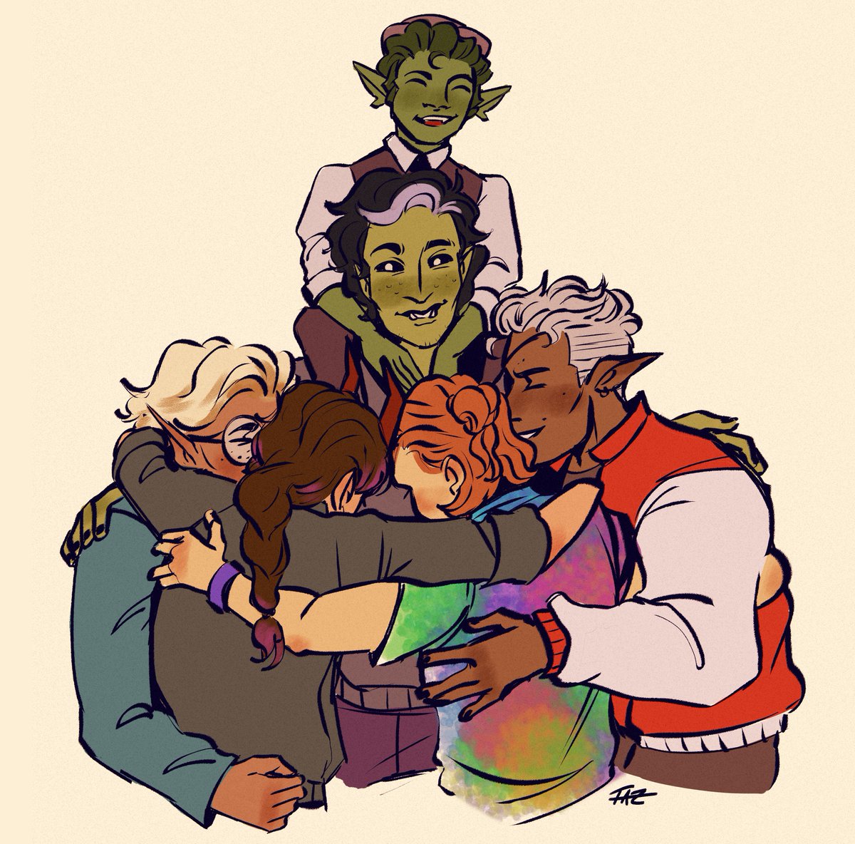 TAZAT0UILLE's tweet photo. happy fantasy high day to all who celebrate ❤️🏈 #dimension20 https://t.co/ERAD0mSww1