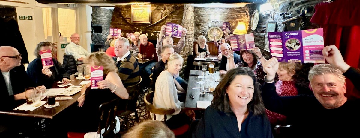 SignHealth's tweet photo. We want to say a huge thank you to everyone at The Red Lion in Crick for raising a huge £600 for SignHealth at their pub quiz last weekend. Thank you to everyone who took part and donated and a special thank you to Chris French for organising such a great event. https://t.co/76oIJqCvoX