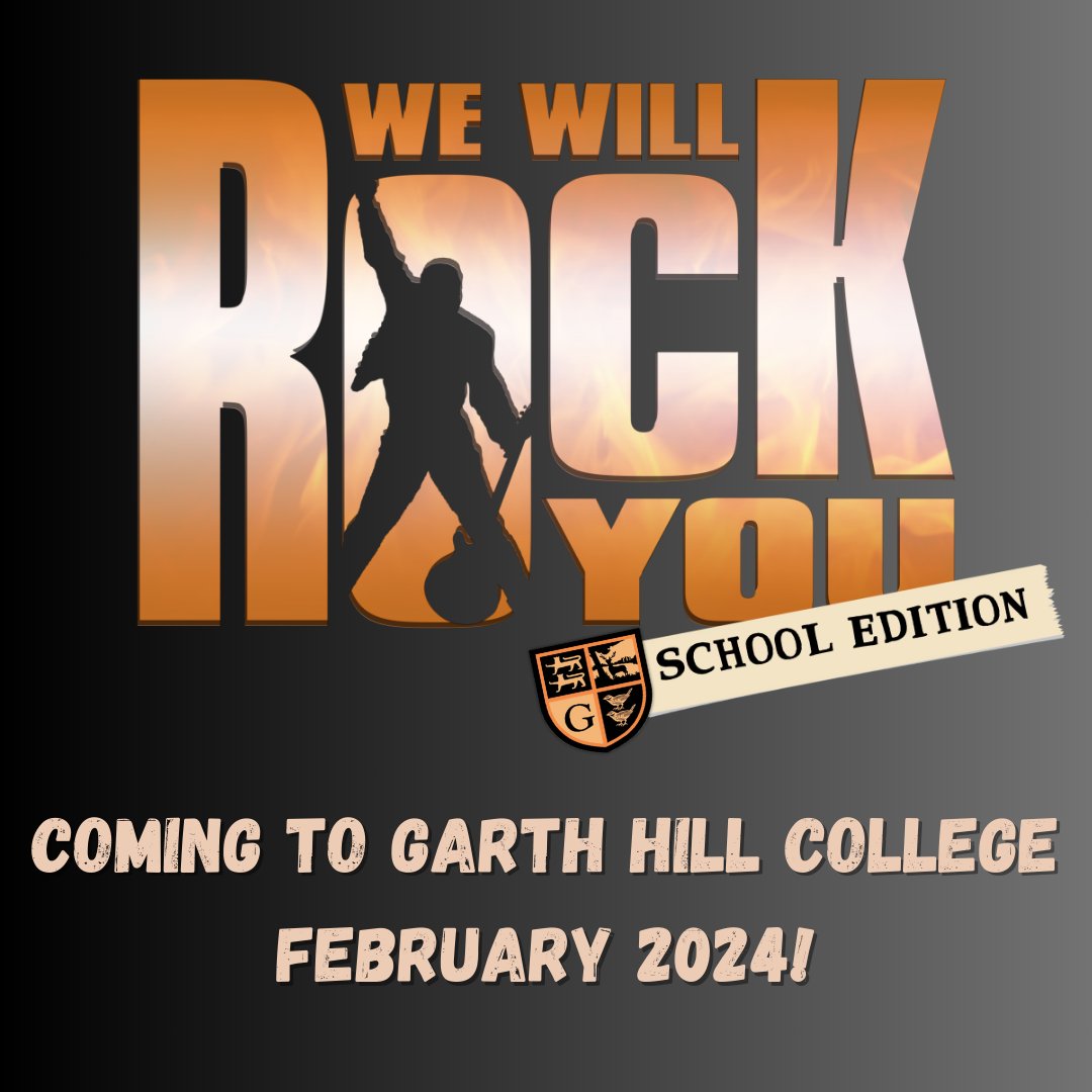 GHCPerforming's tweet photo. We have auditioned over 100 pupils for the upcoming whole school show, WE WILL ROCK YOU!

Well done to everyone who attended, there were some wonderful performances and it made the selection process really hard. The cast list is up outside the Performing Arts office 🤘🎸 https://t.co/kHsFbwFftb