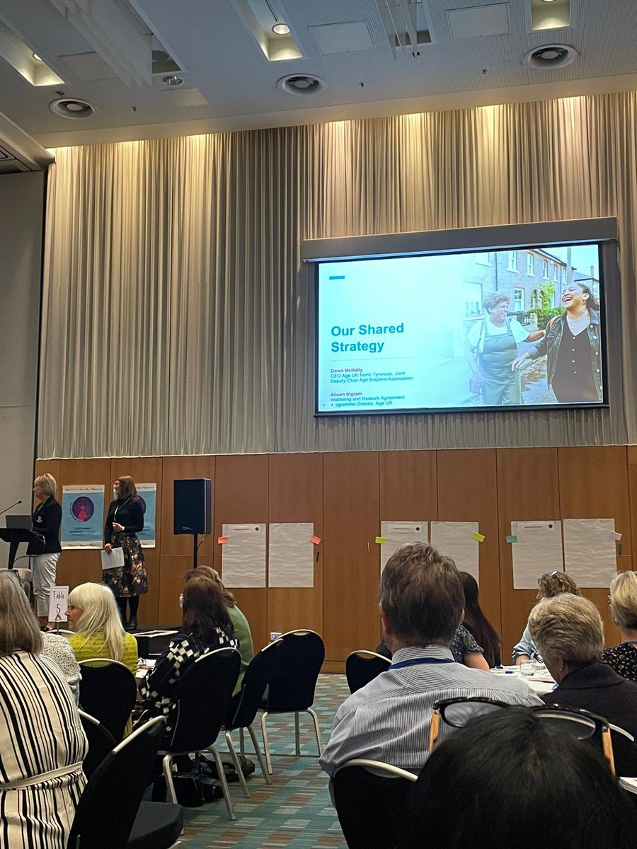 ageuknt's tweet photo. We’re at Our Shared Future 2024 in Manchester today. Dawn, our Group Chief Executive, has been talking about our shared strategy for the future.

Great to see so many organisations working together to create a better world for older people.

#OurSharedFuture @age_uk https://t.co/613Av7QcMk