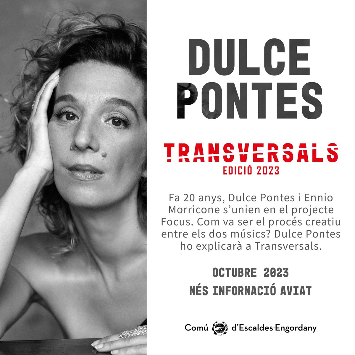 comuee's tweet photo. 🔴 Qui té curiositat, qui té esperit crític, qui estima la cultura espera Transversals.

➡️ Aviat, a Escaldes-Engordany.

#Transversals
#Andorra 
#EscaldesEngordany 
#Cultura https://t.co/eyjioHw7pG